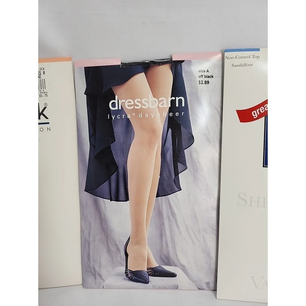 Round The Clock, Dressbarn, Hanes Pantyhose Size A, AB,‎ B -New Sealed Lot Of 3